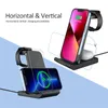 iPhoneの15W高速ワイヤレス充電器折りたたみ折りたたみスタンド14 13 12 Samsung Apple Watch Airpods Pro 3 in 1 Wireless Charging Dock Station with Pacakge Box