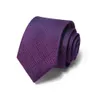 Cravates De Haute Qualité Violet Hommes Cravate De Mode Formelle De Mariage D'affaires Cravate Marque Designer 7 CM 8 CM Large Mâle Cadeau J230227