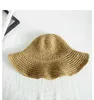 Cappelli a tesa larga New Girl Cappello da sole in rafia Cappelli estivi a tesa larga Floppy per le donne Beach Panama Cappello a secchiello con cupola in paglia Femme Shade Hat G230227