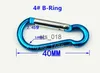 Utomhus Gadgets 7 Färg #4 #5 B/D-ring CARABINER RING KEYRINGS KEY CHAIN ​​CAMP Snap Clip Hook Keychains vandring Aluminium Metall Rostfritt stål Vandring Camping T230228