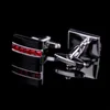 Cuff Links KFLK Jewelry fashion shirt cufflink for mens gift Brand cuff button Red Crystal cuff link High Quality abotoaduras guests 230228