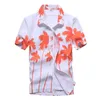 Chemises décontractées pour hommes mode plage chemises hawaïennes hommes vêtements 2023 été cocotier imprimé à manches courtes bouton vers le bas hawaïen Aloha chemises hommes Z0224