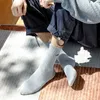 Herensokken Nieuwe borduurbrief Krokodil Casual Long Socks Cotton Harajuku Comfortabel Grappige mode Hoge kwaliteit Zachten Soft Men Socks Z0227