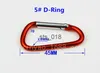 Outdoor Gadgets 7 Farben #4#5 B/D-Ring Karabinerring Schlüsselanhänger Schlüsselanhänger Camp Snap Clip Haken Schlüsselanhänger Wandern Aluminium Metall Edelstahl Wandern Camping T230228