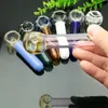 Rökningstillbehör Nya Europa och Americaglass Pipe Bubbler Rökning Pipe Vatten Glas Bong Färgglada klubba rör