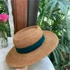 Brede rand hoeden raffia strohoeden voor dames zomer wijd brim chapeau dames zon hoeden lintschotel panama strand pet femme feminino caps g230227