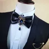 Cravatte da uomo Cravatta da uomo 2022 Vintage Bowtie Pajaritas Cravatte da sposa con diamanti Accessori da uomo Cravatta Farfalla Cravate Pour Homme J230227