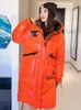 Mulheres misturas de lã misturas de lã feminina kbat inverno para baixo casaco feminino 2023 longo parka quente jaqueta de neve casual grosso com capuz preto puffer brilhante streetwear 230227