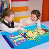 Science Discovery Felt Montessori Baby Busy Board Menschlicher Körper Vorschule Biologie Frühlernspielzeug mit 30 abnehmbaren Körperteilen 230227