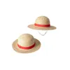 Brede rand hoeden luffy straw hoed anime cartoon cosplay caps accessoires zomer zon zonneschade ouder-kind voor vrouwen mannen g230227