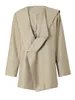 Blazer da donna Blazer Eam Women Camel Irregolare Blazer di grandi dimensioni 0Neck Giacca a manica lunga Fascifica Fashi