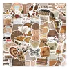 60PCS Brown Aesthetics Stickers Graffiti For Car Laptop Ipad Bicycle Motorcycle Helmet PS4 Phone Kids Toys DIY Decals Pvc Water Bottle Suitcase Decor