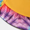 Berets 2023 Tie Dye Patchwork Gradient Color Bucket Hat Adult Fisherman's Summer Flat Bob Trend Outdoor Sunshade Panama Caps