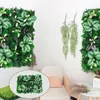 Dekorativa blommor 3D Artificial Plant Wall Panel Greenery Hedegs For Party Home Lawns Wedding Decor