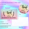 Thank You For Supporting My Small Business Card Store Sellers Gratitude Gift Laser Card 50 Pcs/Lot Appreciation Cardstock Tarjeta De Visita De Agradecimiento