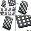 car dvr Other Black Acrylic 18Mm 12Mm Snap Button Display For 40Pcs Snaps Storage Jewelry Soft Displays Holder Drop Delivery Packaging Dhly5