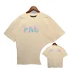 Herrendesigner Pa T-Shirt Luxusmarke T-Shirts Druckbrief Palms Tees Damenwinkel Kurzarm Casual Crew Hals Tops Kleidung Kleidung S-XL