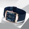 腕時計Zegarek Damski Montre Homme 2023 Mens Watches Rectangle Square Quartz Dress Wath Watch Mal Clock Gift for Men for Men