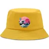 Berets Red Cloud Hat Women Men Panama Bucket Cap the Design Flat Visor Fisherman Anime Sun Yellow Hatberets