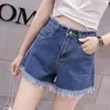 Short femme femme basique Denim mode taille haute pantalon court jean doublé de fourrure jambe-ouverture pantalon grande taille Sexy bas