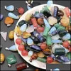 car dvr Charms 50Pc Natural Crystal Stone Waterdrop Heart Cross Rose Quartz Tigers Eye Opal Pendants Fit Chakras Necklace Jewelry Drop Deliv Dhkny