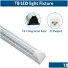 Led Tubes Light Bb 4 5 6 8 Ft Cool 120W T8 Tube Integrate V Shape 4Ft 8Ft Fluorescent Smd2835 100Lm/W Drop Delivery Lights Lighting B Dhskc