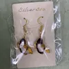 Traditional Handcraft Cloisonne Gold Fish Charm Earrings Wholesale Fashion Cute Enamel Animal Earrings for Girls Women Ear Dangle Jewelry Accessories 10 pairs/lot