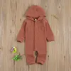 Jumpsuits Ma Baby 0-24M born Baby Boy Girl Jumpsuit Soft Long Sleeve Button Romper Fall Spring Infant Toddler Baby Clothing 230228
