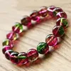 Strand BOEYCJR Bunte 8 mm Wassermelonenstein-Armreifen-Armbänder, Modeschmuck, Galaxy-Sonnensystem-Armband für Frauen oder Männer