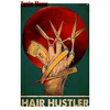 Vintage Hair Stylist Metal Tin Sign Poster Barber Shop Wall Decor Tattoo Artist Metal Poster Hairdresser Salon Hair Cut Girl Room Wall Art Home Decor Size 30X20CM w01
