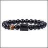 car dvr Beaded Strands 12 Constellation Bracelets Men Black Stone Tigers Eye Bracelet Star Sign Zodiac Horoscope Lover Couple Friendship Je Dhuqi