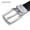 Belts Belt Luxury Leather Belt Men Brand Real Leather 35mm Reversible Buckle Belt Black Brown Designer Belt For Men High Quality Z0228