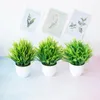 Decorative Flowers Artificial Plants Green Bonsai Small Tree Potted Fake Home Decor Crafts 1PC