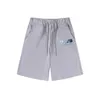 Marque de mode européenne et américaine trapstar blanc bleu serviette broderie lettres simples manches courtes Shorts Set