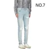 2023 Mens Jeans Patchwork Stars Mönster Desig Pants Long Hippop Sticker Embroidery Slim Denim Straight