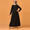 Этническая одежда на Ближнем Востоке Арабская плюс размером мусульманская длинная юбка на молнии кардиган абайя Франция Италия Рамадан Благородное платье