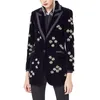 Womens Suits Blazers Luxurious Designing Novelty Runway Handmade Bees Beading Blazers Notched High Street Women Velvet Long Qaulity Trend Blazer 230228