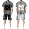 Mens Tracksuits Summer Hawaiian Sets Cashew Floral 3D Printed Lapel Button ShirtBeach ShortsSuit Hip Hop Streewear Casual Couple Outfits 230228