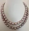 Kedjor Elegant 11-12mm South Sea Lavender Baroque Pearl Necklace 38 tum 925S