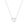 Choker DreamySky Real Pure Silver Color Heart Necklaces For Women Jewelry Christmas Gift Collar Colar Drop