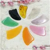 Massage Stones Rocks Triangle Resin Guasha Gua Sha Board Scra Boards For Fl Body Mas Beauty Health Care Beeswax Scratch Scraper Ma Dhhkc