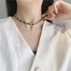 Chains Alloy Leather Choker Chunky Flat Wide Chain On The Neck Hip Hop Goth Necklaces For Women Jewelry