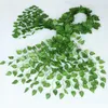 Decorative Flowers 12pcs Special Offer Green Vine Silk Artificial Hanging Leaf Wreath Plant Leaves Diy Suitable For Family Wedding Party