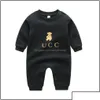 Rompers Baby Newborn Cloths Long Sleeve Cotton Designer Romper Infant Clothing Boys Girls Belesuits Drop Delivery Ba DHZ8P