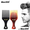 Hårborstar Bluezoo Men Comb Insert Afro Pick Fork Oil Slick Styling Brush Frisyrande tillbehör Drop Leverans Produkter Care Dhnmw