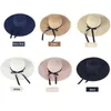 Breda brim hattar sommar stora sol hatt kvinnor stora visir halm bärbar vikbar strand casual diskette hatt över hela tiden