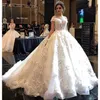 Abiti da sposa con abiti da ballo con spalle scoperte Nuovi abiti da sposa con applicazioni in pizzo Sweep Strain Tull Abiti da sposa su misura