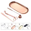 4st/Set Candle Bell Snuffer Wick Trimmer Hook Tray Dipper Candle Scissors rostfritt stålsläckare Heminredning Spa Tools U0301