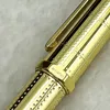 Füllfederhalter Klassischer achteckiger Luxus-Kugelschreiber Hochwertiger silberner goldener Clip mit glatter Seriennummer zum Schreiben 230228