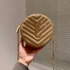 Designer Crossbody Bag Mini Shouder Bags Evening Luxury Handbags Leather Totes With Gold Chains Fashion Round Bags Ladies Handbag Purse